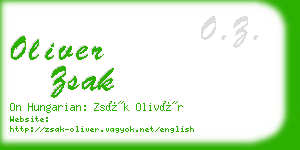 oliver zsak business card